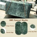 YMXYJM Genuine Real Natural Marble Tray for Bathroom, Luxury Indian Green Stone ... - Image 6