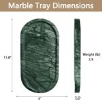 YMXYJM Genuine Real Natural Marble Tray for Bathroom, Luxury Indian Green Stone ... - Image 8