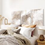 Beige Abstract Wall Art Set of 3,Beige Gold Boho Wall Decor Living Room,Netural ... - Image 4