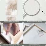 Beige Abstract Wall Art Set of 3,Beige Gold Boho Wall Decor Living Room,Netural ... - Image 7