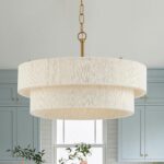 20”Hand Woven Rattan Chandelier Boho Pendant Light Adjustable Coastal Pendant Li... - Image 2