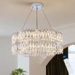 24’’ Crystal LED Chandelier with Remote Control Dimmable 3000-6500K Contemporary... - Image 2