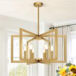25" Modern Gold Chandelier for Dining Room, No Assembly Required Gold Dining Roo... - Image 2