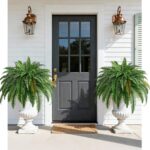 2PCS 45in Fake Ferns- Large Artificial Plants Outdoor, UV Resistant Artificial F... - Image 2
