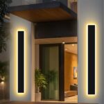 2pcs 31in Modern Outdoor Wall Light, IP65 Waterproof Outdoor Wall Sconce, 3000K-... - Image 2