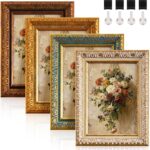 4 Pack Ornate Vintage Picture Frame Sets, 5 x 7 Inch Ornate Vintage Photo Frame ... - Image 2