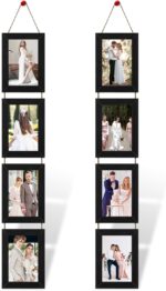 4x6 Black Hanging Collage Picture Frames Set of 2, 8 Openings Collage Photo Fram... - Image 2