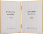 4x6 inch Double Gold Metal Picture Frame with High-Definition Tempered Glass - T... - Image 2