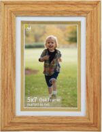 5x7 Picture Frame Matted to 4x7 - Thickened and Widened, Mortise & Tenon, USA Na... - Image 2
