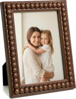 5x7 Picture Frame Wood Beaded Photo Frame MDF Brown Rusitc Frames Vintage Unique... - Image 2