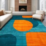 5'x7' Washable High Traffic Area Rug, Vibrant Mid Modern Hallway, Flatwoven Area... - Image 2