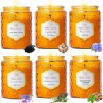 6 Pack Natural Soy Wax Jar Candles for Home, Scented Aromatherapy Gift Set for W... - Image 2