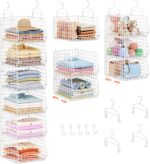 6 Tier Extended Depth Hanging Closet Organizer, Closet Storage Hanging Shelves w... - Image 2
