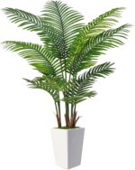 6FT Artificial Palm Tree, Tall Faux Palm Tree Indoor with Fake Plants Tall, Arti... - Image 2
