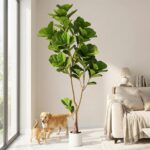 6ft Artificial Fiddle Leaf Fig Tree Tall Large Realistic Fake Ficus Lyrata Plant... - Image 2