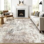 8x10 Area Rugs Living Room: Washable Large Abstract Modern Soft Rug Stain Resist... - Image 2