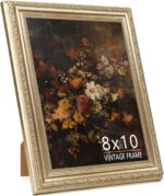 8x10 Picture Frame, Ornate Champagne Silver 8x10 Photo Frame with Subtle Gold Sh... - Image 2