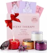 ADELEGOURDAIN Aromatherapy Scented Gift Set - 4 Soy Wax Candles & 2 Fragrance Sa... - Image 2