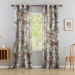 ALIGOGO Floral Print Curtains 108 Inches Long -Luxury Moody Decorative Curtains ... - Image 2