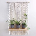 AMIAEDU Macrame Wall Hanging Shelf, Handmade Indoor Boho Pot Basket Hanger Holde... - Image 2