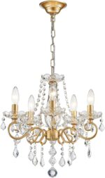 ANJIADENGSHI Mini Crystal Chandelier K9 Crystal Gold Chandelier for Living Room ... - Image 2