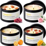AOOVOO Crystal Energy Candles Set for Women - 4 Pack 26 oz Soy Wax Candles for H... - Image 2