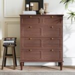 ARTPOWER Tall 5 Drawer Dresser for Bedroom, Mid-Century Modern Wood Chest with S... - Image 2
