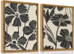 ARTZIO Framed Canvas Prints - Boho Abstract Flower Wall Art,Minimalist Botanical... - Image 2