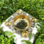 Aakrati Decorative Designer Brass Urli with Diya and Bell Decorative Showpiece f... - Image 2