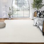 Abani Neutral Cream Area Rug 4' x 6' | White Luxury Zen Carpet | Minimalist Ivor... - Image 2