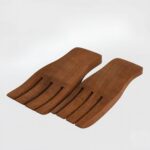 Acacia Wood Salad Servers, 7-inch Serving Hands, Set of 2, Brown (7-inch Wood) - Image 2