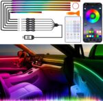 Acrylic Interior Car LED Lights with Wireless APP/Remote/Button Control, 6 in 1 ... - Image 2