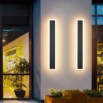 Aipsun 2 Pack Outdoor LED Wall Light,23.6 inch LED Modern Porch & Patio Wall Sco... - Image 2