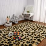 Amearea Fluffy Leopard Rug, Premium Cheetah Print Rugs, Soft Comfy Faux Fur Anim... - Image 2