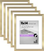 Americanflat 11x14 Picture Frame with Polished Plexiglass - Set of 5 - Use as 8x... - Image 2