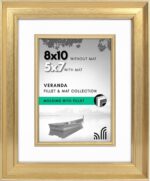 Americanflat 8x10 Picture Frame with Decorative Inner Mat Accent - Displays 5x7 ... - Image 2
