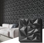 Art3d 50-Pack 3D Wall Panels for Interior Wall Decor, Modern Diamond Textured Ac... - Image 2