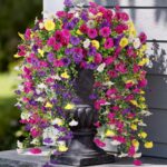 Artificial Hanging Petunias Flowers for Outdoor, 8pcs Fake Plants Long Vine Morn... - Image 2