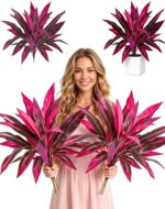 Artificial Ti Plant, 2Pcs Large Realistic Artificial Boston Fern & Dragon's Bloo... - Image 2