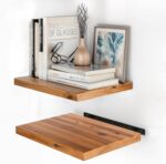 BATODA 16” x 12” Acacia Deep Floating Shelves, Large Extra Wooden Floating Shelv... - Image 2