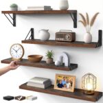 BAYKA Wall Shelves for Bedroom Decor, Floating Shelves for Wall, Display Mounted... - Image 2