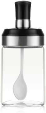 BOILING POINT Sauce Jar Sugar Container Glass Jar Combination Spoon with Lid Can... - Image 2