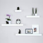 Ballucci Modern Ledge Wall Shelves, Set of 4 Wood Floating Shelves for Bedroom, ... - Image 2