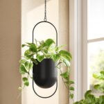 Bamworld Hanging Planters for Indoor Outdoor Plants Metal Hanging Pots for Plant... - Image 2