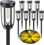 Barleit Solar Lights Outdoor 8 Pack, Solar Pathway Lights, Solar Lights Outdoor ... - Image 2
