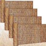 Barydat 4 Pcs 3 x 16.4 ft Reed Fence Roll, 85% Shade Bamboo Privacy Screen, Natu... - Image 2