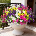 Bassion Artificial Flowers for Outdoors, 20 Bundles Silk Fake Flowers UV Resista... - Image 2