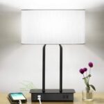 Bedside Touch Control Table Lamp with Dual USB Charging Ports 1 AC Outlet, 3 Way... - Image 2
