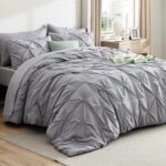 Bedsure Oversized King Comforter Set Grey - Bed in a Bag Bedding Set 7 Pieces, G... - Image 2
