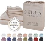 Bella Coterie 6 Piece Luxury Bamboo Viscose King Size Sheet Set | 100% Organical... - Image 2
